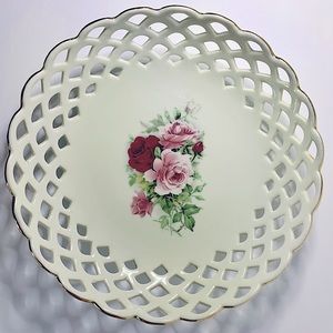 6” Victorian rose decorative vanity trinket dish